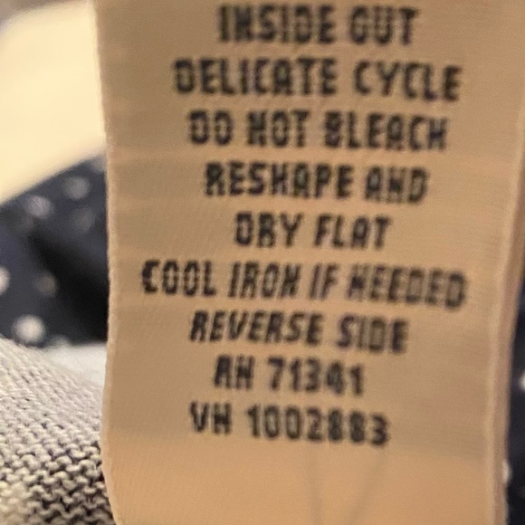 L.L.Bean Button Down Cardigan-Navy & White Polka Dot Size 3X NWT Supima Blend - Picture 10 of 13